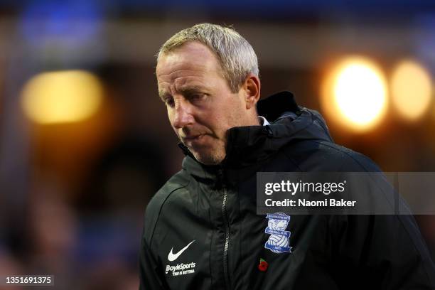 Lee Bowyer, Manager of Birmingham City during the Sky Bet Championship match between Birmingham City and Reading at St Andrew's Trillion Trophy...