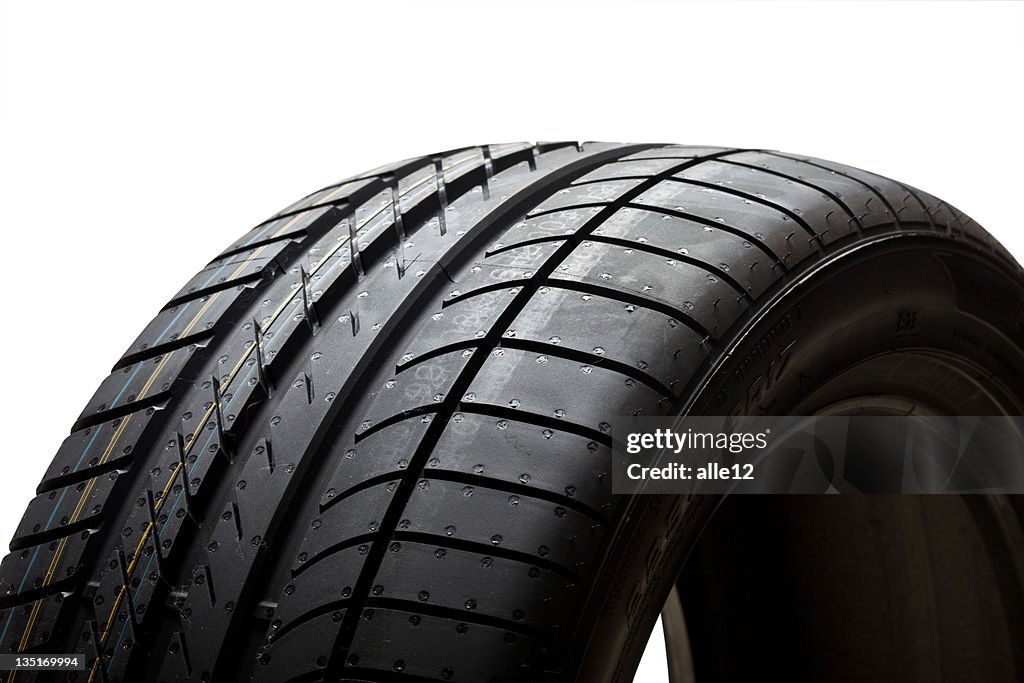 Close view of a tire