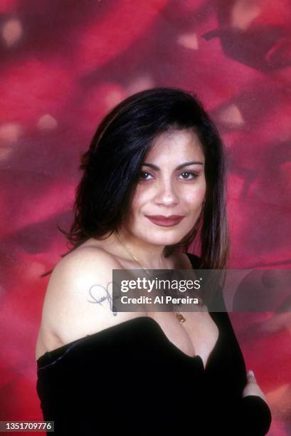 Musician Lisa Lisa appears in a portrait taken on February 10, 1993 in New York City.