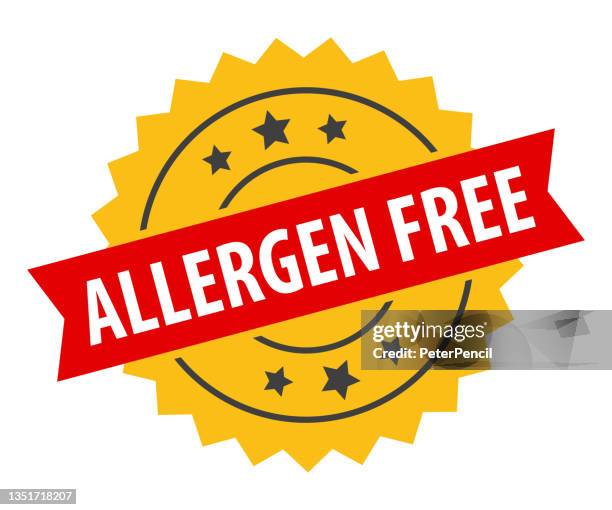 allergen free - stamp, imprint, seal template. grunge effect. vector stock illustration - pollen stock illustrations