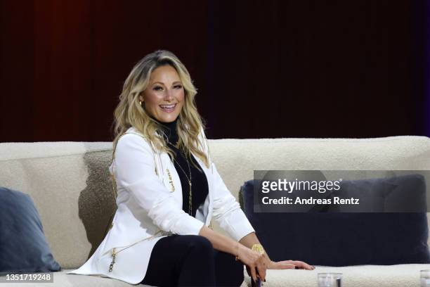 Helene Fischer is seen during the 40th anniversary of the tv show "Wetten, dass...?" on November 06, 2021 in Nuremberg, Germany.