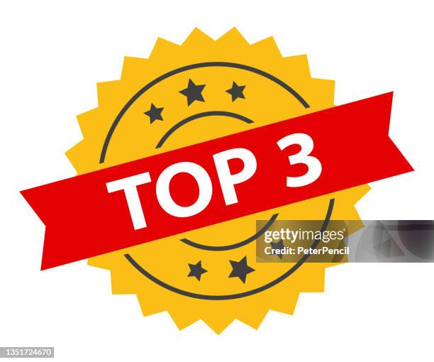 top 3 - stamp, imprint, seal template. grunge effect. vector stock illustration - overhead press stock illustrations