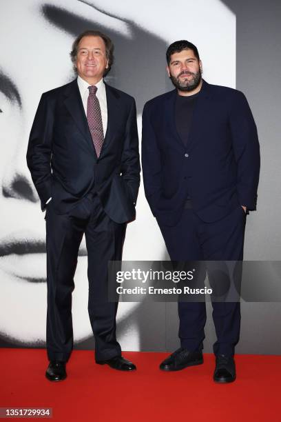 Corrado Pesci and Salvatore Esposito attend the Virna Lisi Prize for the best italian actress at Auditorium Parco Della Musica on November 06, 2021...