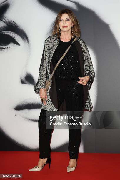 Alba Parietti attends the Virna Lisi Prize for the best italian actress at Auditorium Parco Della Musica on November 06, 2021 in Rome, Italy.