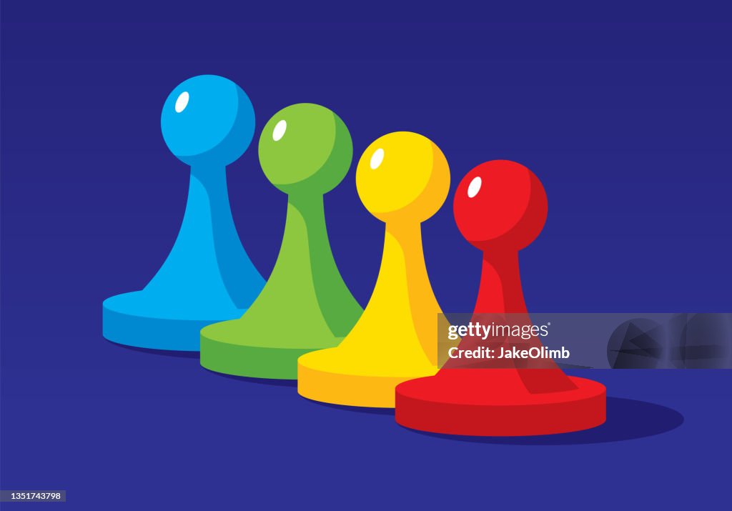 Brettspielsteine Flach