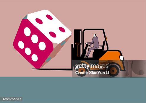 Vector drawn forklift. Vector drawn forklift.