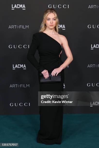 Sydney Sweeney attends the 10th Annual LACMA ART+FILM GALA presented by Gucci at Los Angeles County Museum of Art on November 06, 2021 in Los...