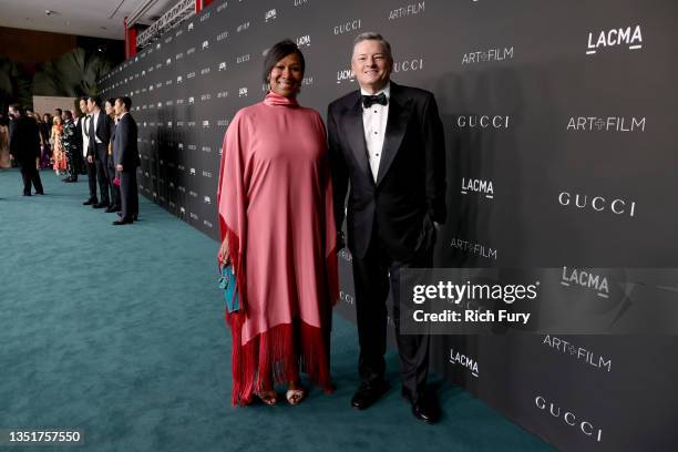 Nicole Avant and Ted Sarandos attend the 10th Annual LACMA ART+FILM GALA honoring Amy Sherald, Kehinde Wiley, and Steven Spielberg presented by Gucci...