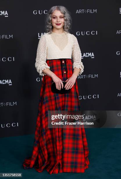 Phoebe Bridgers attends the 10th Annual LACMA ART+FILM GALA presented by Gucci at Los Angeles County Museum of Art on November 06, 2021 in Los...