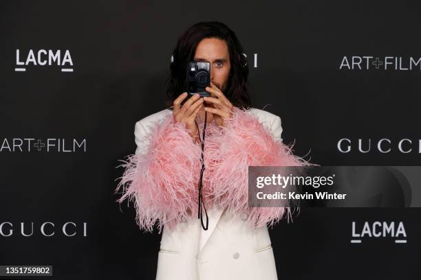 Jared Leto attends the 10th Annual LACMA ART+FILM GALA presented by Gucci at Los Angeles County Museum of Art on November 06, 2021 in Los Angeles,...