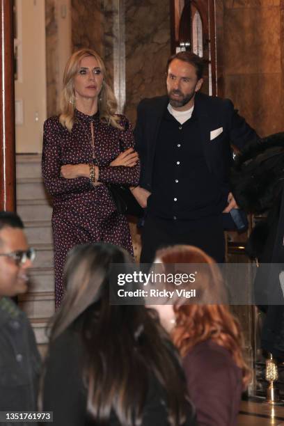 Alison Southgate and Gareth Southgate seen attending An Audience with Adele - recording at The London Palladium on November 06, 2021 in London,...