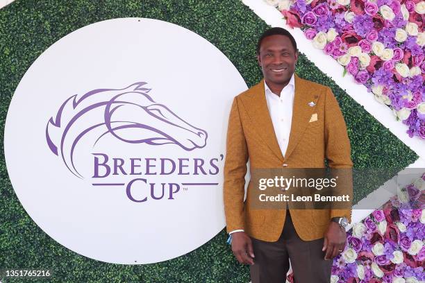 Avery Johnson attends the 2021 Breeders' Cup VIP Event at Del Mar Race Track on November 06, 2021 in Del Mar, California.