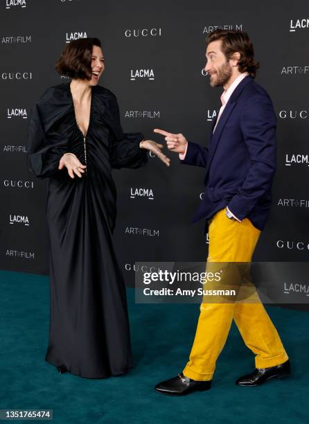 Maggie Gyllenhaal and Jake Gyllenhaal attend the 10th Annual LACMA ART+FILM GALA presented by Gucci at Los Angeles County Museum of Art on November...