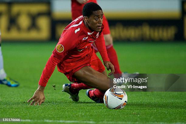 Leroy Fer of FC Twente during the Europa League match between FC Twente and Fulham FC at the Grolsch Veste Stadium on December 01, 2011 in Enschede,...