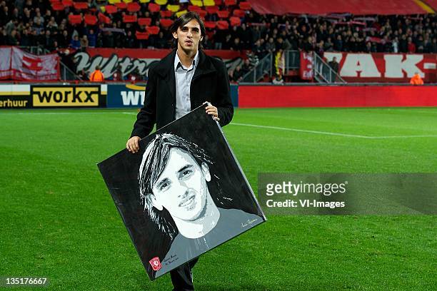 Brian Ruiz of Fulham during the Europa League match between FC Twente and Fulham FC at the Grolsch Veste Stadium on December 01, 2011 in Enschede,...