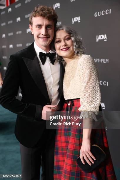 Paul Mescal, wearing Gucci, and Phoebe Bridgers, wearing Gucci, attend the 10th Annual LACMA ART+FILM GALA honoring Amy Sherald, Kehinde Wiley, and...