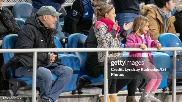 The family of Chris Wondolowski of the San Jose Earthquakes celebrate his goal during a game between San Jose Earthquakes and Austin FC at PayPal...