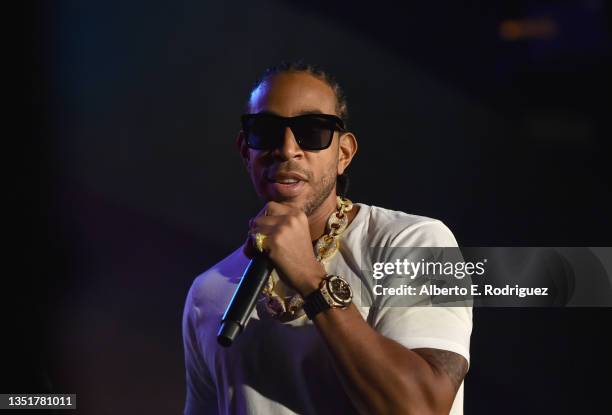 Ludacris performs at Jeeter Day at a Private Residence on November 06, 2021 in Beverly Hills, California.