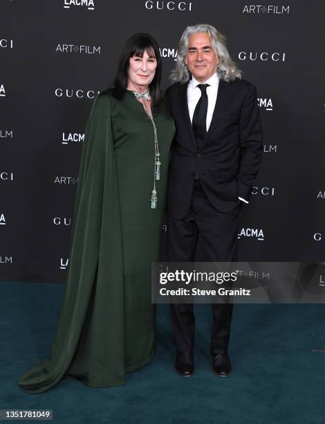 Anjelica Huston, Mitch Glazer arrives at the 10th Annual LACMA ART+FILM GALA Presented By GucciLos Angeles County Museum of Art on November 06, 2021...