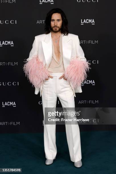 Jared Leto attends 2021 LACMA's Art+Film 10th Annual Galaat Los Angeles County Museum of Art on November 06, 2021 in Los Angeles, California.