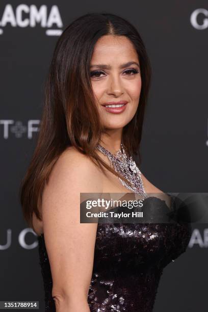 Salma Hayek attends the 2021 LACMA Art + Film Gala presented by Gucci at Los Angeles County Museum of Art on November 06, 2021 in Los Angeles,...