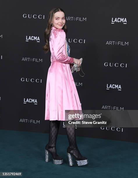 Dove Cameron arrives at the 10th Annual LACMA ART+FILM GALA Presented By GucciLos Angeles County Museum of Art on November 06, 2021 in Los Angeles,...