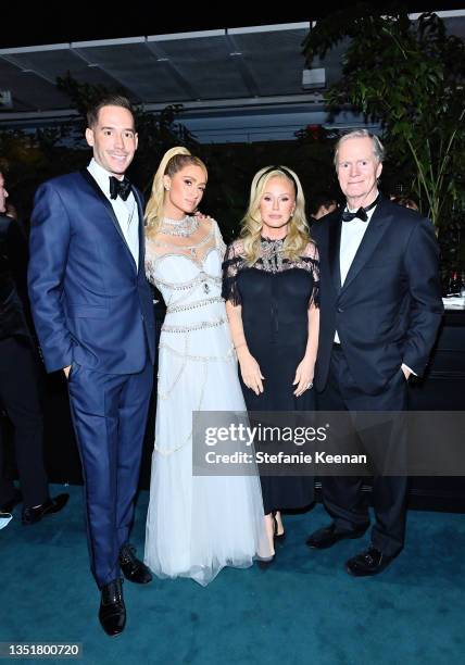 Carter Reum, Paris Hilton, Kathy Hilton, and Richard Hilton attend the 10th Annual LACMA ART+FILM GALA honoring Amy Sherald, Kehinde Wiley, and...