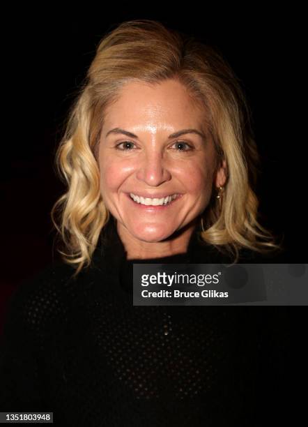 Author/Activist Glennon Doyle poses backstage at the hit Alanis Morissette musical "Jagged Little Pill" on Broadway at The Broadhurst Theater on...