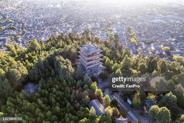 lijiang city sunrise - lijiang stock pictures, royalty-free photos & images