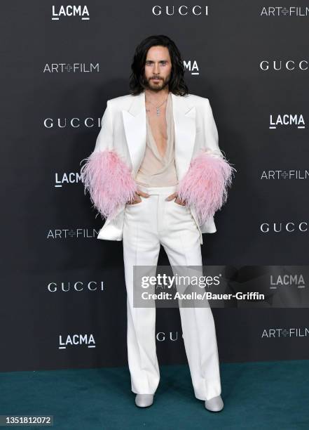 Jared Leto attends the 10th Annual LACMA Art+Film Gala presented by Gucci at Los Angeles County Museum of Art on November 06, 2021 in Los Angeles,...