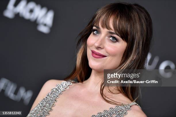 Dakota Johnson attends the 10th Annual LACMA Art+Film Gala presented by Gucci at Los Angeles County Museum of Art on November 06, 2021 in Los...