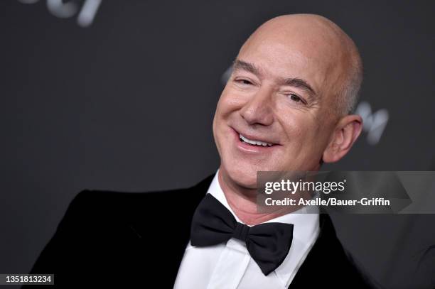 Jeff Bezos attends the 10th Annual LACMA Art+Film Gala presented by Gucci at Los Angeles County Museum of Art on November 06, 2021 in Los Angeles,...