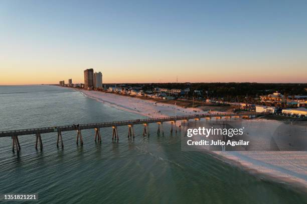 Athletes compete during the 2021 IRONMAN Florida on November 06, 2021 in Panama City Beach, Florida.