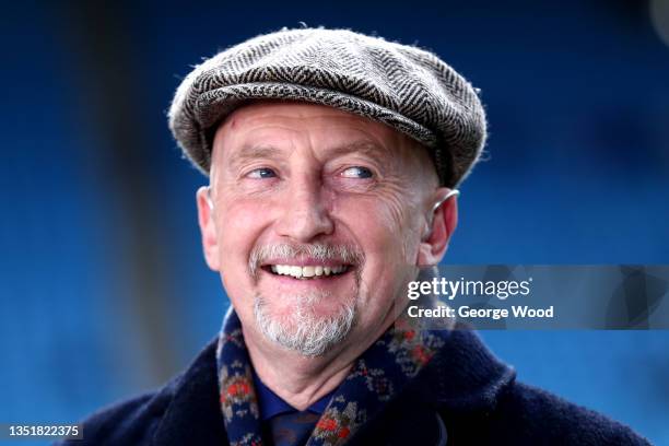 Former footballer and manager, Ian Holloway presents on ITV Sport prior to the Emirates FA Cup First Round match between Sheffield Wednesday and...