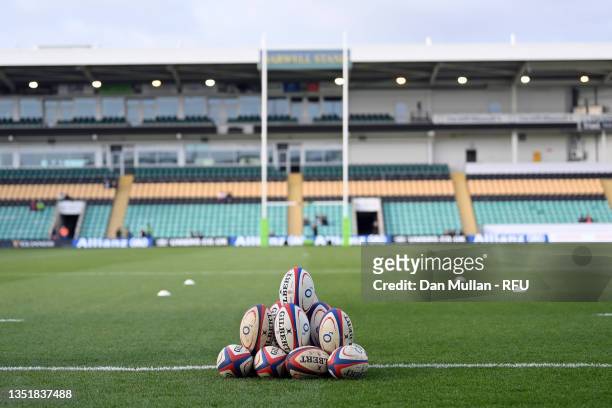 General view inside the stadium prior to the Autumn International 2nd Test match between England Red Roses and New Zealand at Franklin's Gardens on...