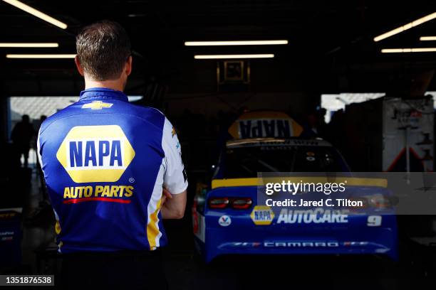 Crew chief Alan Gustafson, of the NAPA Auto Parts Chevrolet, looks on in the garage area prior to the NASCAR Cup Series Championship at Phoenix...