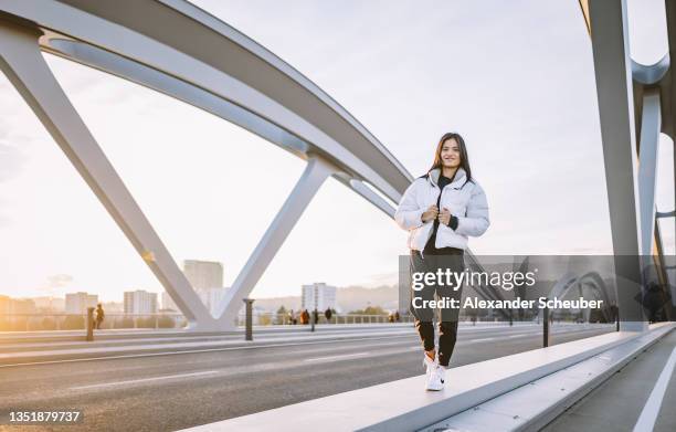 Emma Raducanu of Great Britain is seen at the Neue Eisenbahnbruecke on November 07, 2021 in Linz, Austria.