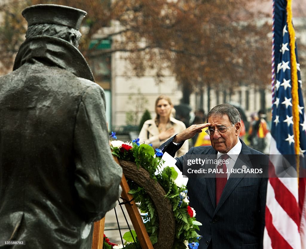 US Secretary of Defense Leon Panetta sta