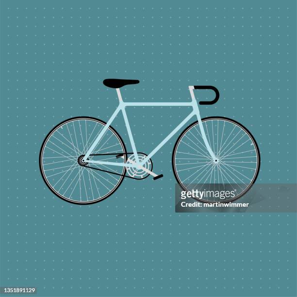 vector line drawing of a racing bike - schild stock illustrations