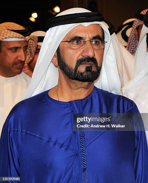 His Highness Sheikh Mohammed Bin Rashid Al Maktoum attends the "Mission: Impossible - Ghost Protocol" Premiere during day one of the 8th Annual Dubai...