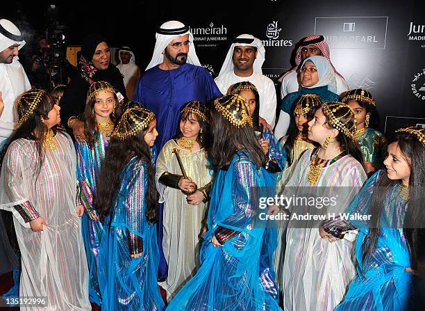 His Highness Sheikh Mohammed Bin Rashid Al Maktoum attends the "Mission: Impossible - Ghost Protocol" Premiere during day one of the 8th Annual Dubai...