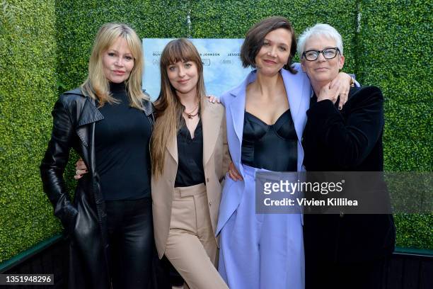 Melanie Griffith, Dakota Johnson, Maggie Gyllenhaal, and Jamie Lee Curtis attend Netflix's The Lost Daughter Women's Luncheon and Screening at San...