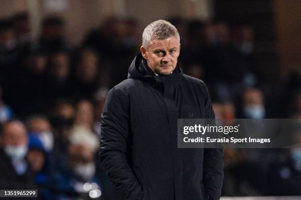 Manchester United Head Coach Ole Gunnar Solskaer during the UEFA Champions League group F match between Atalanta and Manchester United at Stadio di...