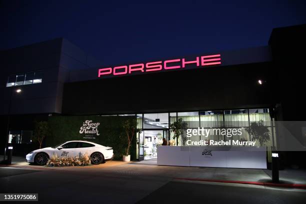 An exterior view during In goop Health Summit presented by Porsche 2021 at Porsche Experience Center Los Angeles on November 07, 2021 in Los Angeles,...