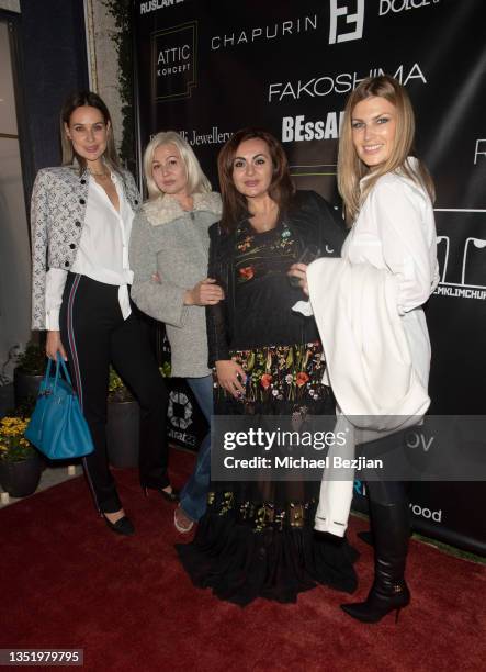 Daria Styrova, Gayane Yaffa, Gali Mirosh and Julia Collins attend Attic Koncept Luxury Boutique Grand Opening: Unique Finds From Dolce, Hermes, And...