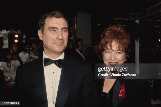 American actor Tony Campisi and his wife, American actress Kathy Bates attend the 65th Academy Awards, held at the Dorothy Chandler Pavilion in Los...