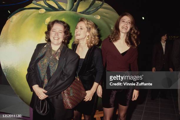 American actress Kathy Bates, American actress Mary Stuart Masterson, and American actress Mary Louise Parker attend the Hollywood premiere of 'Fried...