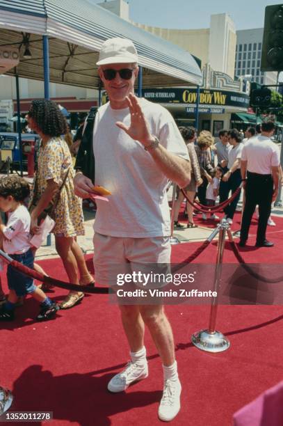 American actor Ed Begley Jr attends the Westwood premiere of 'Getting Even with Dad' held at the Mann Village Theater in Los Angeles, California, 4th...