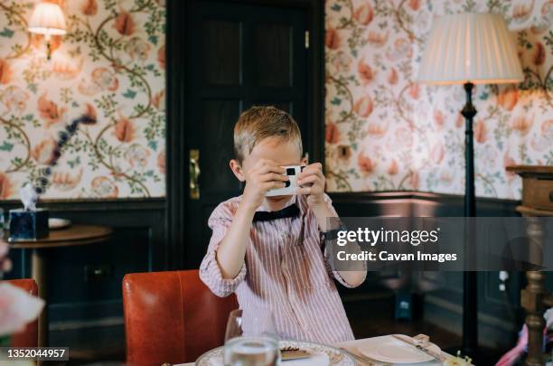 boy taking pictures with disposable camera at a wedding - small wedding fotografías e imágenes de stock