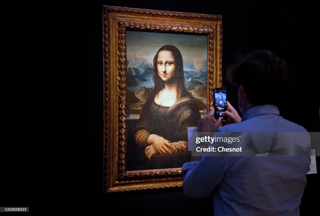 Mona Lisa Version By Italian Artist Leonardo Da Vinci Is Displayed At Artcurial Auction House In Paris